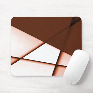 Rechteck der beigen Trapeze unter dunkelbraunem Bl Mousepad