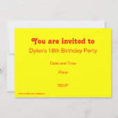 Rechteck der Psy-cat-delischen Party Einladung (Rückseite)