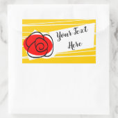 Rechteck der spanischen Rose Rechteckiger Aufkleber (Tasche)