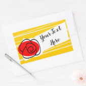 Rechteck der spanischen Rose Rechteckiger Aufkleber (Umschlag)