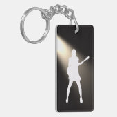 Rechteck (doppelseitig) Schlüsselanhänger (Vorderseite links)