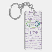 Rechteck-(doppelseitiger) Schlüsselanhänger (Vorderseite links)