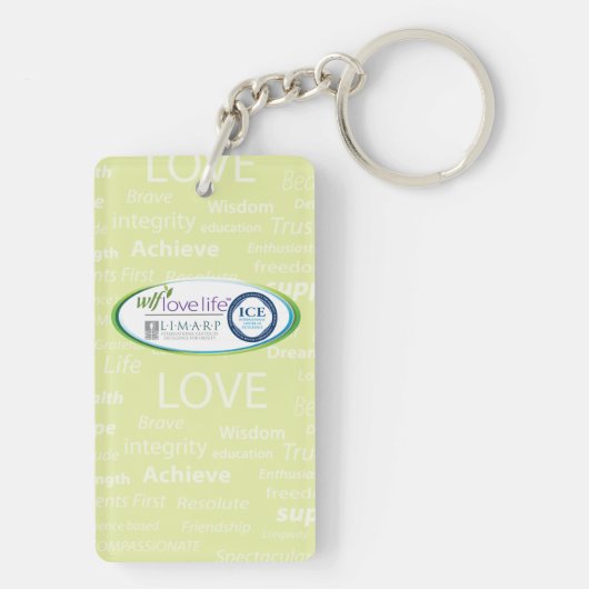 Rechteck-(doppelseitiger) Schlüsselanhänger (Rückseite)