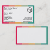 Rechteck - Farbriegel Visitenkarte (Vorne/Hinten)