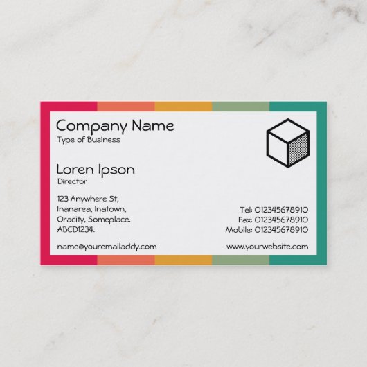 Rechteck - Farbriegel Visitenkarte (Vorderseite)