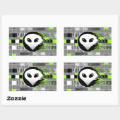 Rechteck für Alien-TV-Aufkleber Rechteckiger Aufkleber (Blatt)