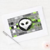 Rechteck für Alien-TV-Aufkleber Rechteckiger Aufkleber (Umschlag)