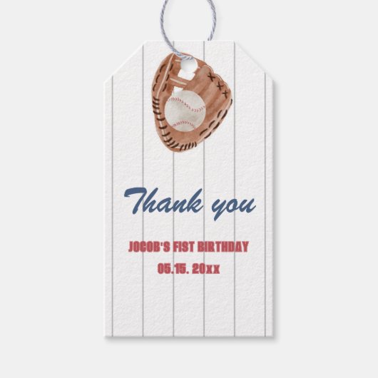 Rechteck für Baseball-Handschuhe Geschenkanhänger (Vorderseite)