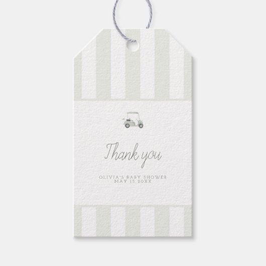 Rechteck für den grünen Golfwagen Geschenkanhänger (Vorderseite)