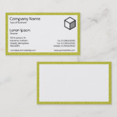 Rechteck - Gelber grüner Kunststoff Visitenkarte (Vorne/Hinten)