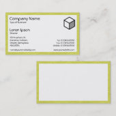 Rechteck - Gelbes Papier Visitenkarte (Vorne/Hinten)