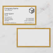 Rechteck - Gelborange Ockerfarbe Visitenkarte (Vorne/Hinten)