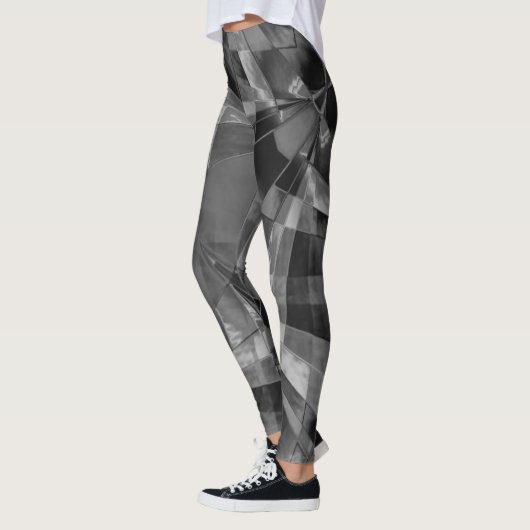 Rechteck, gespannt oder gestreckt, dunkel, grau leggings (Links)