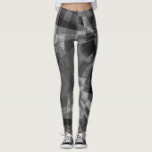 Rechteck, gespannt oder gestreckt, dunkel, grau leggings (Vorderseite)