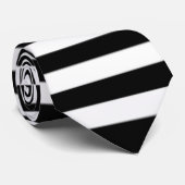 Rechteck-gestreifte Schwarzweiss-Krawatte Krawatte (Gerollt)