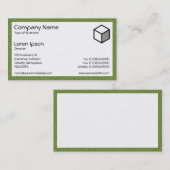 Rechteck - Grüner Kunststoff Visitenkarte (Vorne/Hinten)