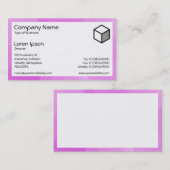 Rechteck - Lila Kurven Visitenkarte (Vorne/Hinten)