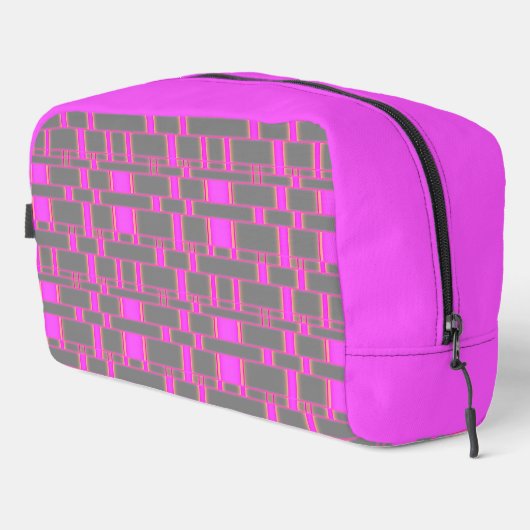 Rechteck Muster Grau 10 Waschbeutel (Rechte Ecke)