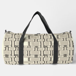 Rechteck Muster neutrale Beige Duffle Bag