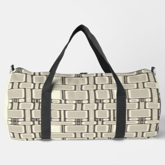 Rechteck Muster neutrale Beige Duffle Bag