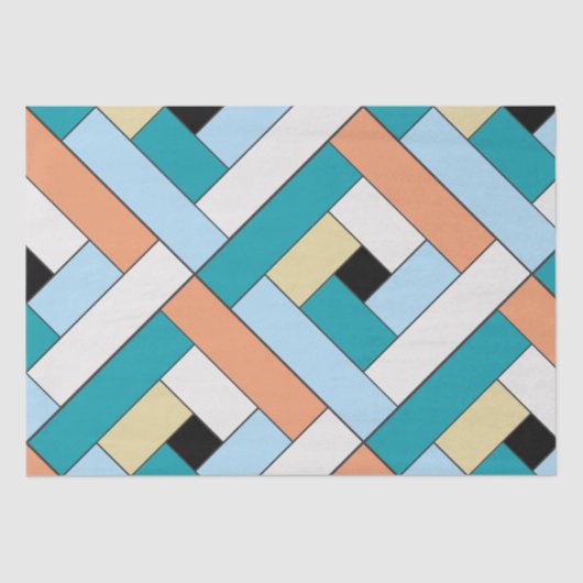 Rechteck-Muster (ver10) mit individueller Detailan Seidenpapier (Vorderseite)