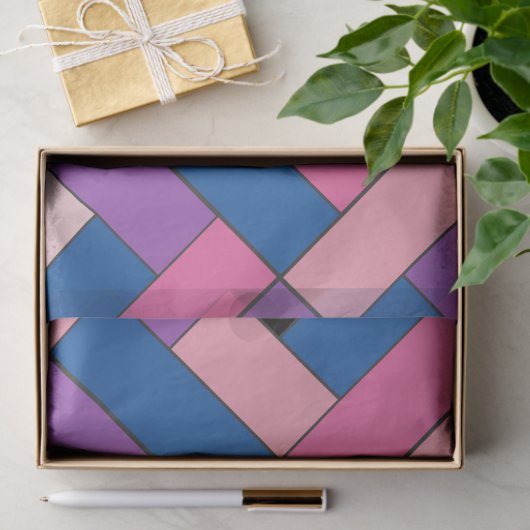 Rechteck-Muster (ver1) mit benutzerdefinierten Det Seidenpapier (Geschenk)