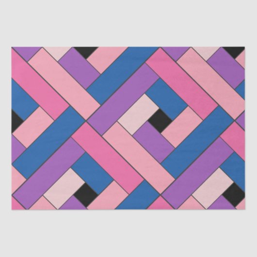 Rechteck-Muster (ver1) mit benutzerdefinierten Det Seidenpapier (Vorderseite)