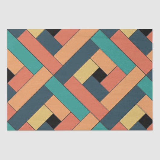 Rechteck-Muster (ver2) mit benutzerdefinierten Det Seidenpapier (Vorderseite)