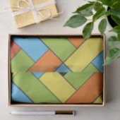 Rechteck-Muster (ver8) mit individueller Detailang Seidenpapier (Geschenk)