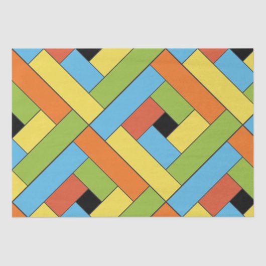 Rechteck-Muster (ver8) mit individueller Detailang Seidenpapier (Vorderseite)