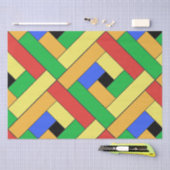 Rechteck-Muster (ver9) mit individueller Detailang Seidenpapier (Handwerk)