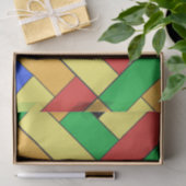 Rechteck-Muster (ver9) mit individueller Detailang Seidenpapier (Geschenk)