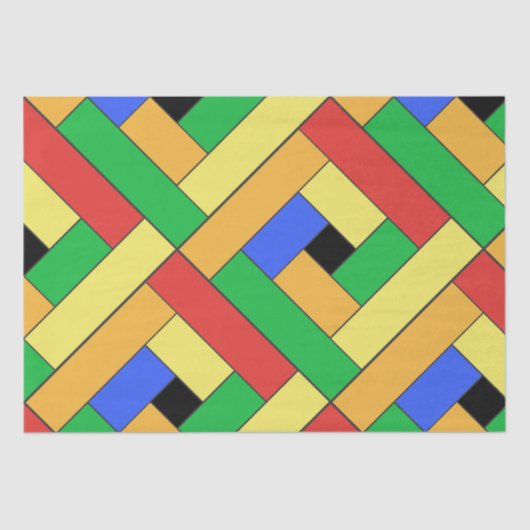 Rechteck-Muster (ver9) mit individueller Detailang Seidenpapier (Vorderseite)