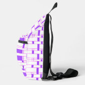 Rechteck Muster Weiß 9 Crossbody Bag (Rechts)