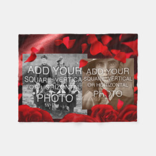 Rechteck oder Instagram 2-Foto Gewohnheits-Fleece Fleecedecke