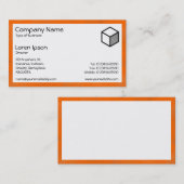 Rechteck - Orangefarbene Farbe Visitenkarte (Vorne/Hinten)