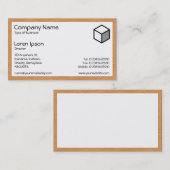 Rechteck - Papierkreuz Visitenkarte (Vorne/Hinten)