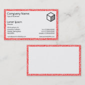 Rechteck - Random Spots 02 - Rot Visitenkarte (Vorne/Hinten)