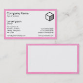 Rechteck - rosa gebürstet visitenkarte (Vorne/Hinten)