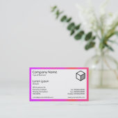 Rechteck - rosa Haze Visitenkarte (Stehend Vorderseite)