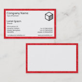 Rechteck - roter Teppich Visitenkarte (Vorne/Hinten)