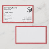 Rechteck - rotes Papier Visitenkarte (Vorne/Hinten)