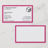 Rechteck - Rotes Stipple Visitenkarte (Vorne/Hinten)