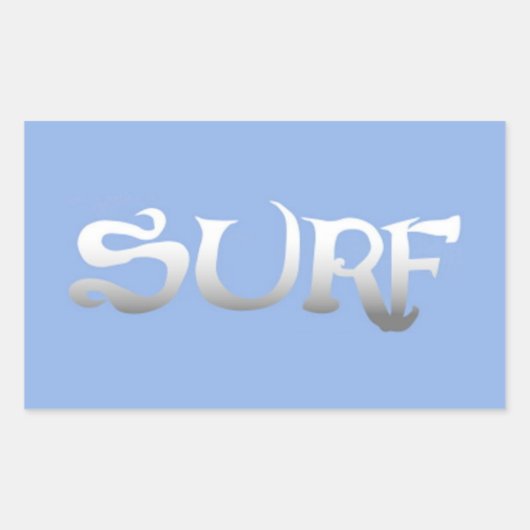 Rechteck Surf große Aufkleber (Vorderseite)