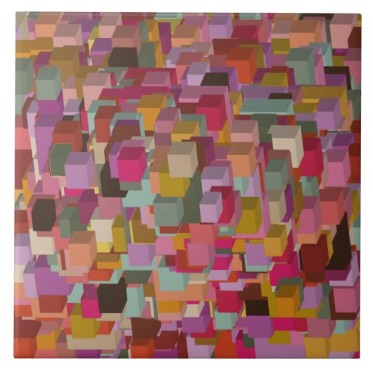 Rechteck- und Streifendesign in Multicolore Fliese (Vorderseite)