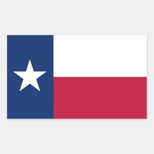 Rechteckaufkleber mit Flagge von Texas Rechteckiger Aufkleber