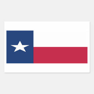 Rechteckaufkleber mit Flagge von Texas Rechteckiger Aufkleber