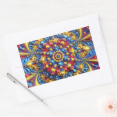 Rechteckaufkleber mit rumänischen Farben Rechteckiger Aufkleber (Umschlag)