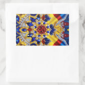 Rechteckaufkleber mit rumänischen Farben Rechteckiger Aufkleber (Tasche)