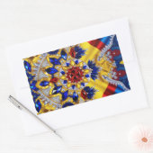 Rechteckaufkleber mit rumänischen Farben Rechteckiger Aufkleber (Umschlag)